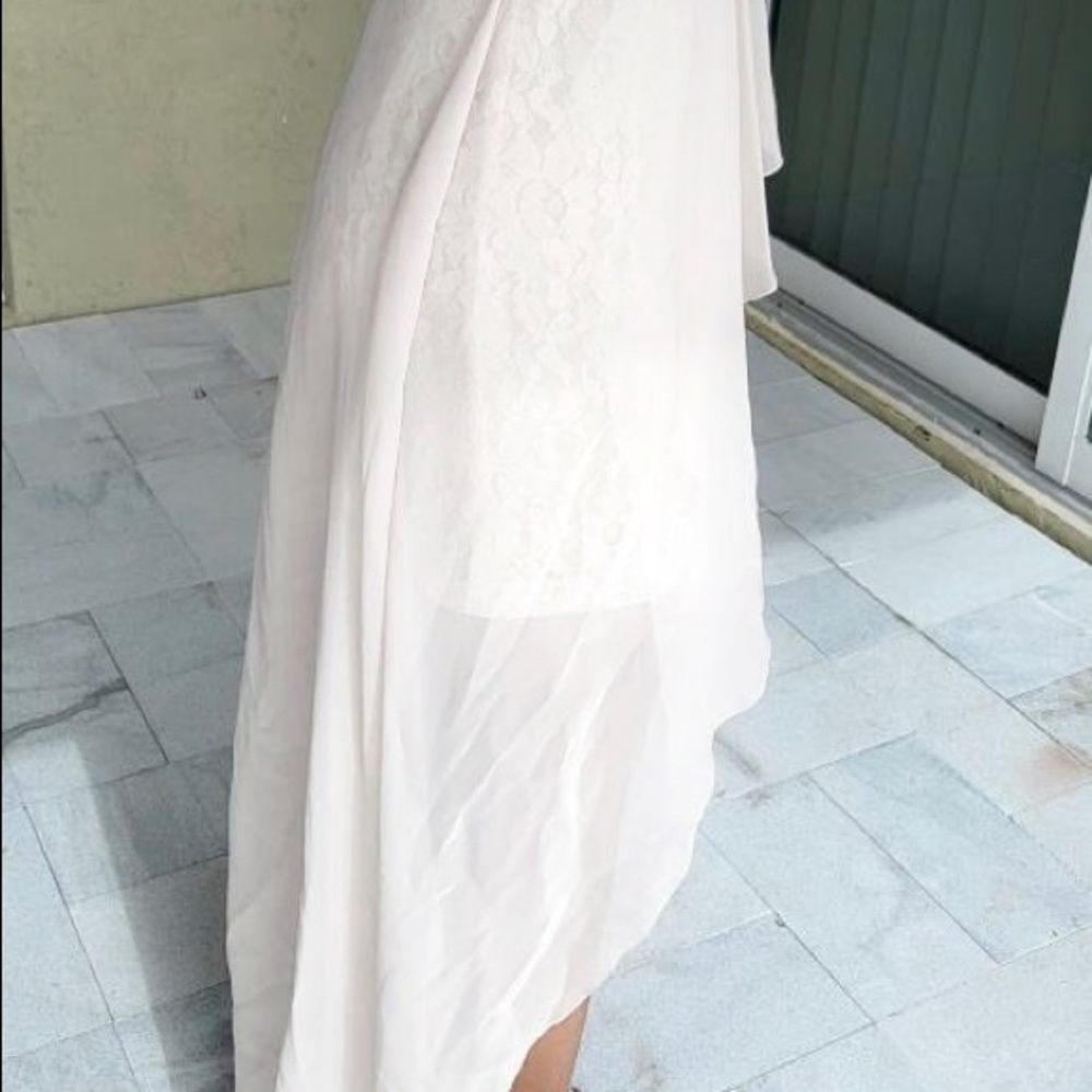 High low lace and mesh dress - Picture 4 of 4